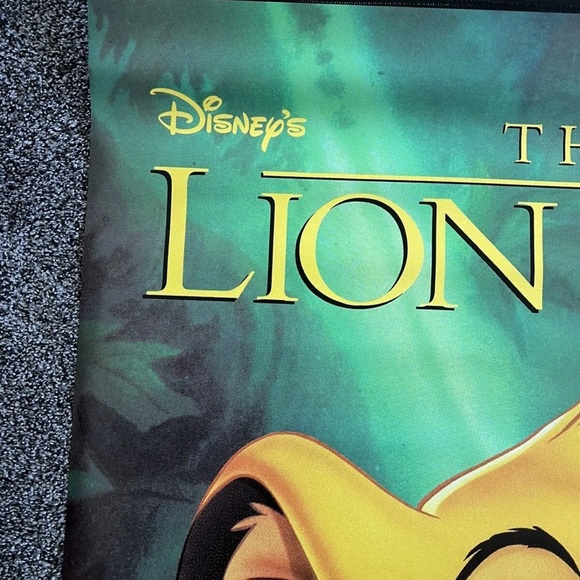 Disney Lion King Vintage 1995 2-Sided Vinyl Store Display Banner - Approx 34x57 - Picture 7 of 15
